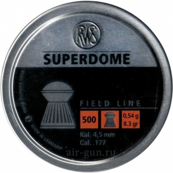 Пули пневматические RWS SUPERDOME 4,5 мм 0,54 грамма (500 шт)