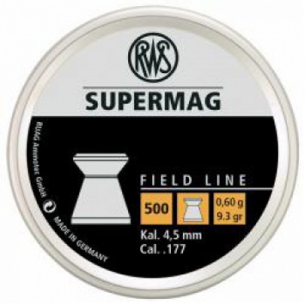 Пули пневматические RWS Supermag 4,5 мм 0,60 грамма (500 шт)