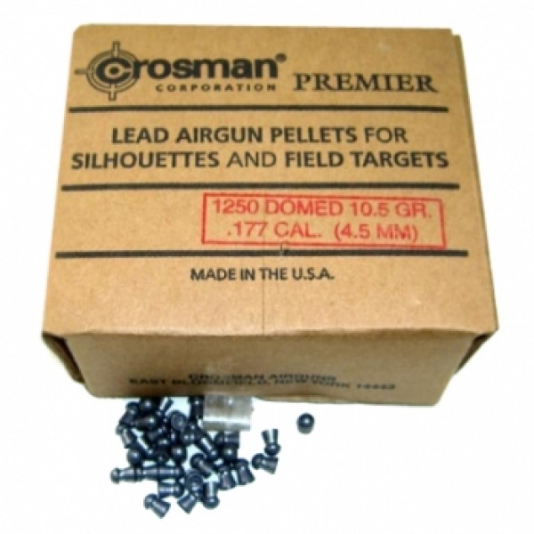 Пули пневматические Crosman Premier Domed 4,5 мм 10,5 гран (1250 шт)