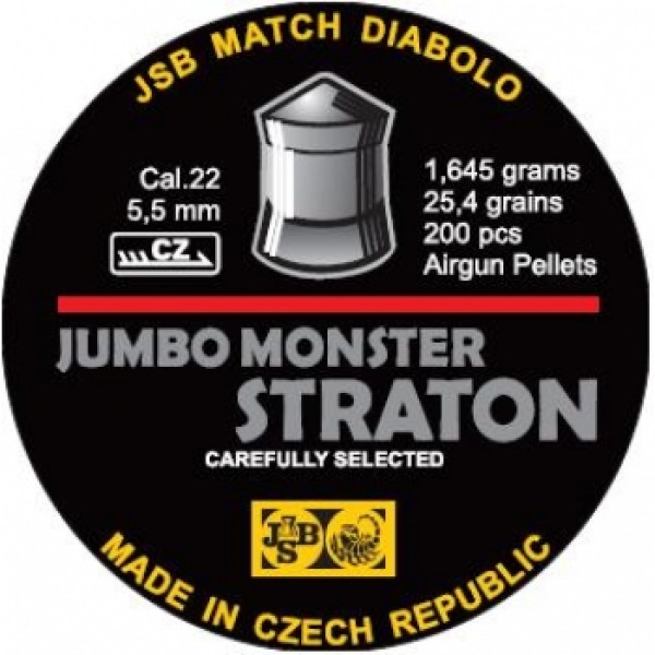 Пули пневматические JSB Straton Jumbo Monster Diabolo 5,5 мм 1.645 гр (200 шт)