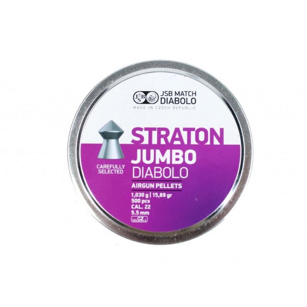 Пули пневматические JSB Straton Jumbo Diabolo 5,5 мм 1,030 грамма (500 шт) (острые)