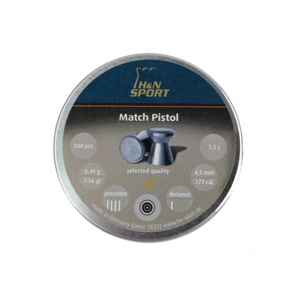 Пули пневматические H&N Match Pistol 0,49 мм (500 шт)