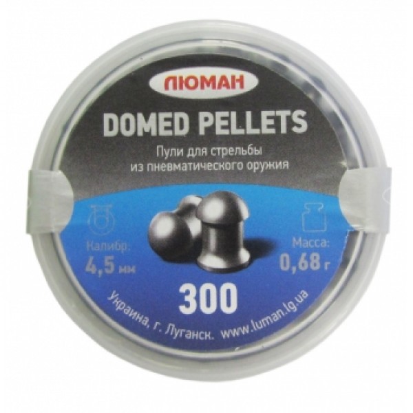Пули пневматические Люман Domed pellets 4,5 мм 0,68 грамма (300 шт.)