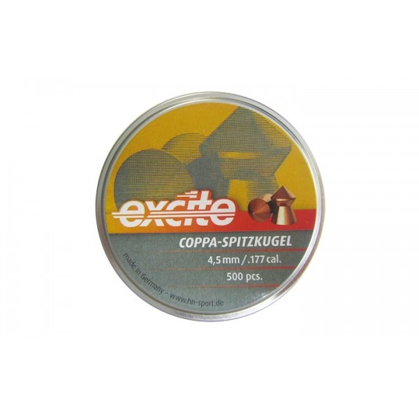 Пули пневматические H&N Excite Coppa-Spitzkugel 4,5 мм 0,49 грамма (500 шт)
