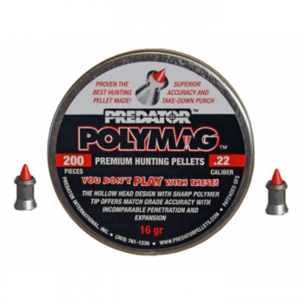 Пули пневматические PREDATOR POLYMAG .22 5,5 мм 16 гран (200 шт)