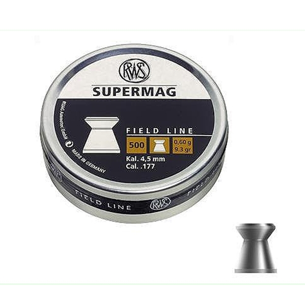 Пули пневматические RWS Supermag 4,5 мм 0,60 грамма (500 шт)