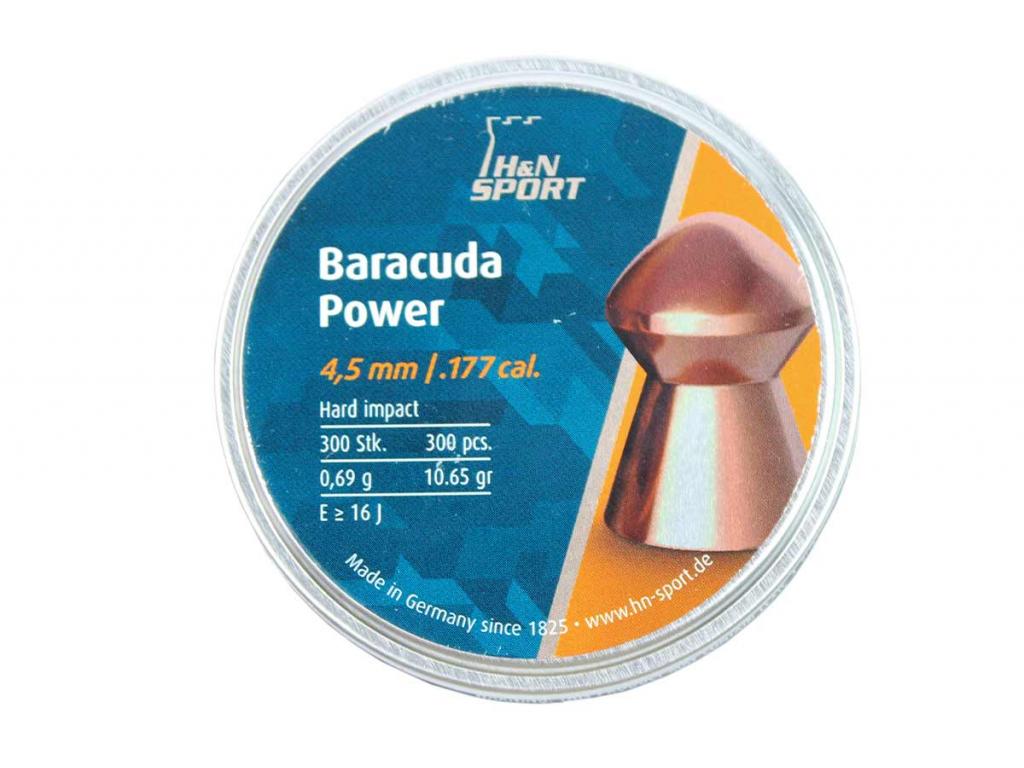 Пули пневматические H&N Baracuda Power 4,5 мм 0,69 грамма (300 шт.)