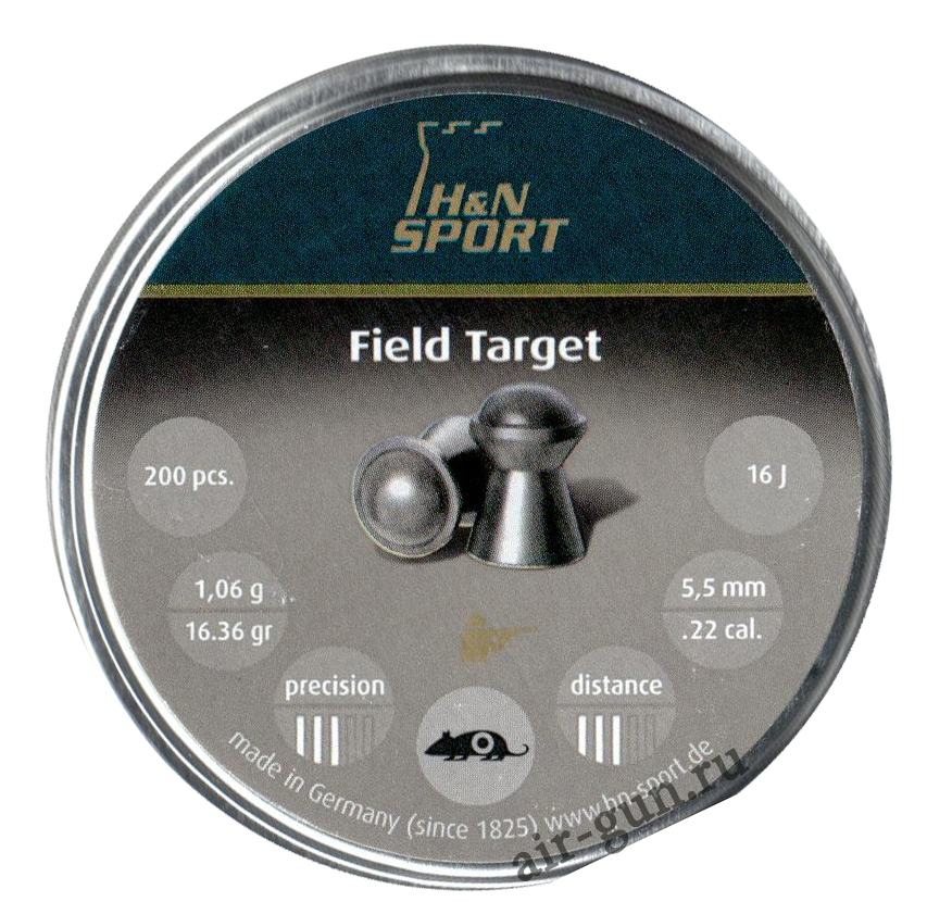 Пули пневматические H&N Field Target 5,5мм 1,06 грамма (200 шт.) headsize 5,50 мм