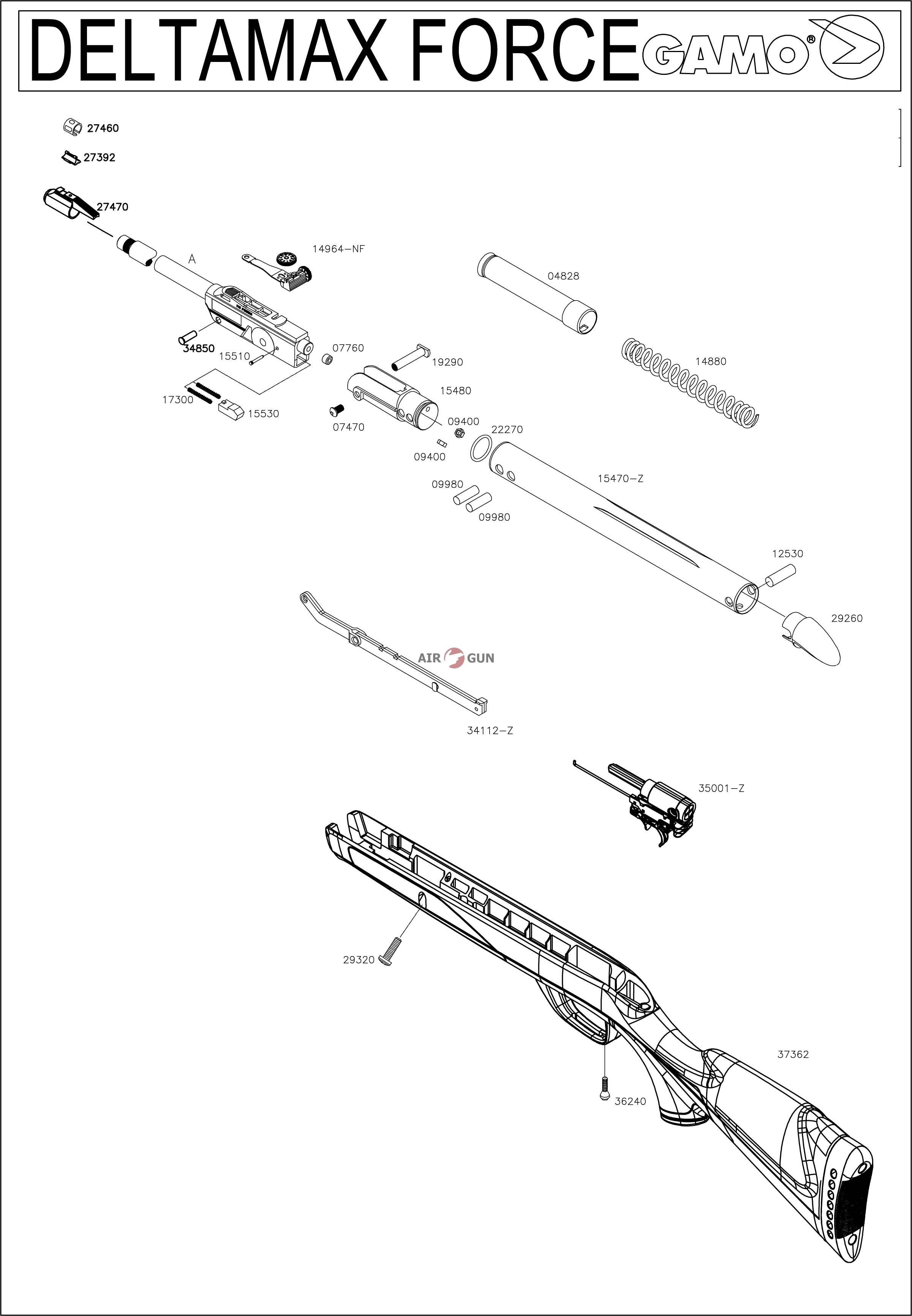 Пневматическая винтовка GAMO Deltamax Force 4,5 мм Пневматическая винтовка GAMO Deltamax Force 4,5 мм