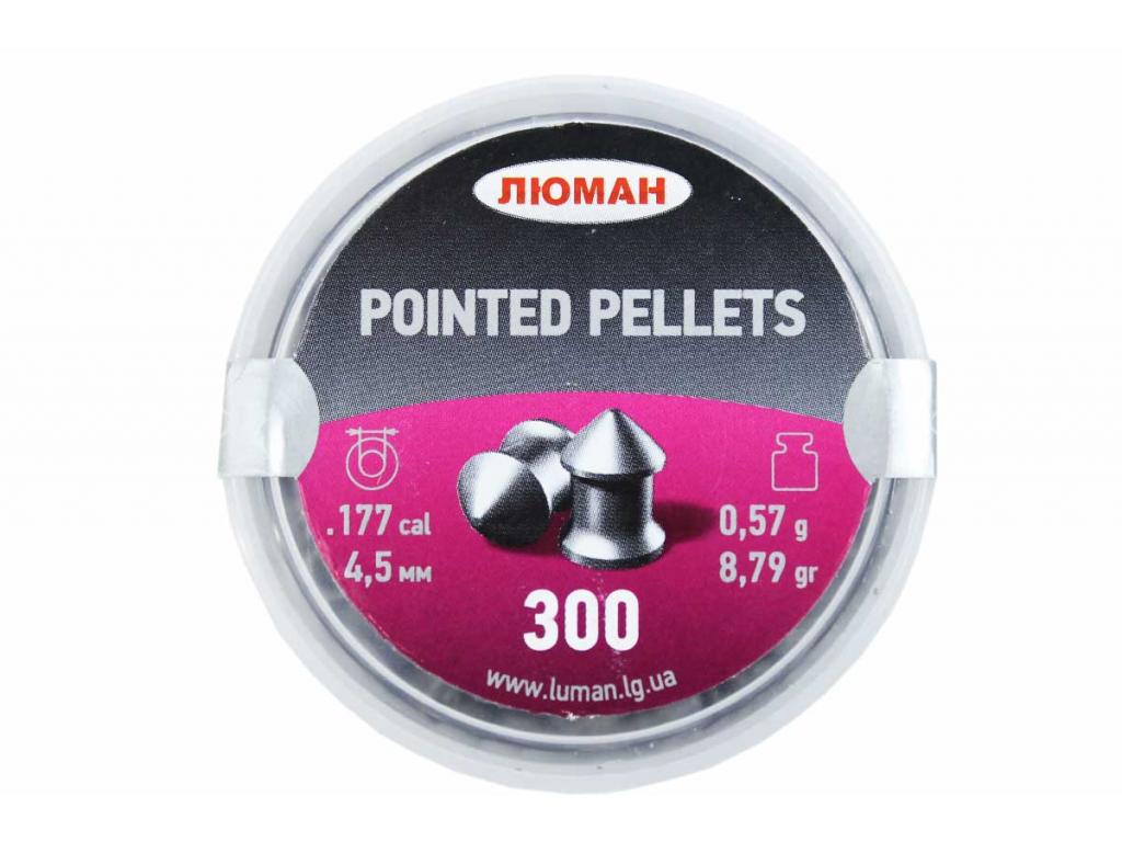 Пули пневматические Люман Pointed pellets 4,5 мм 0,57 грамма (300 шт.)
