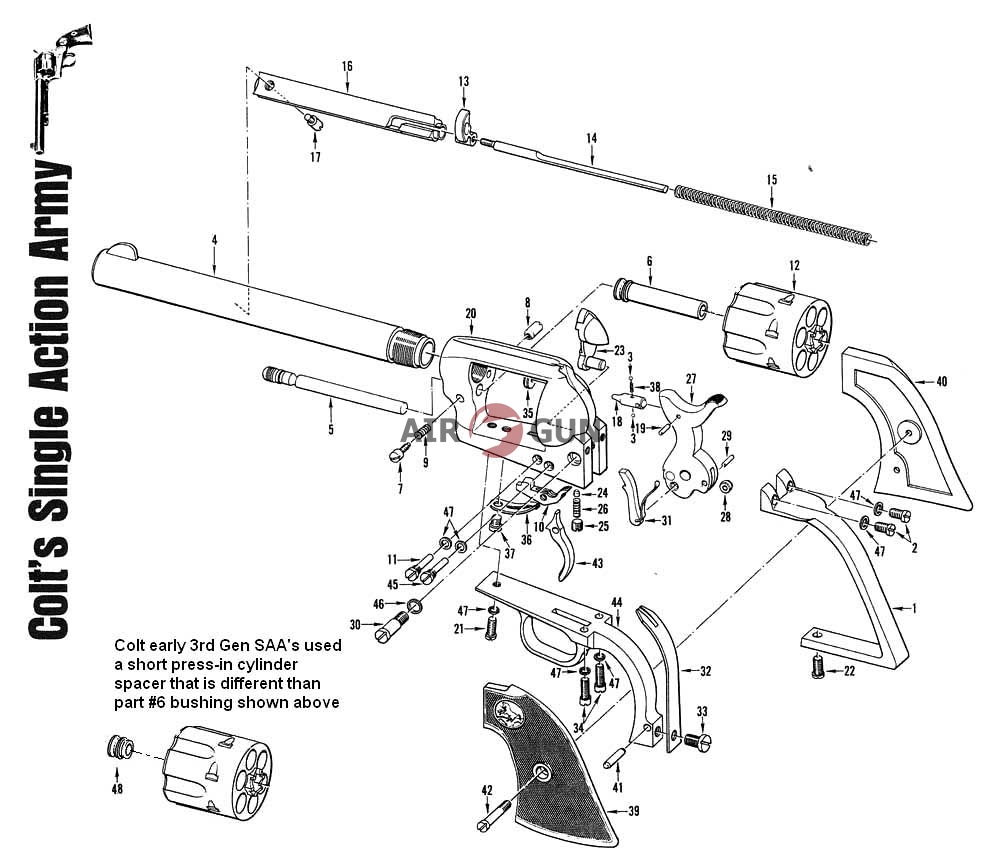 Пневматический револьвер Umarex Colt SAA .45-5,5 antik finish пулевой 4,5 мм