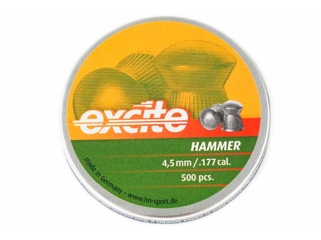 Пули пневматические H&N Excite Hammer 4,5 мм 0,51 грамма (500 шт) Пули пневматические H&N Excite Hammer 4,5 мм 0,51 грамма (500 шт)