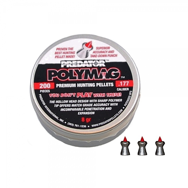 Пули пневматические PREDATOR POLYMAG 4,5 мм 8 гран (200 шт) Пули пневматические PREDATOR POLYMAG 4,5 мм 8 гран (200 шт)