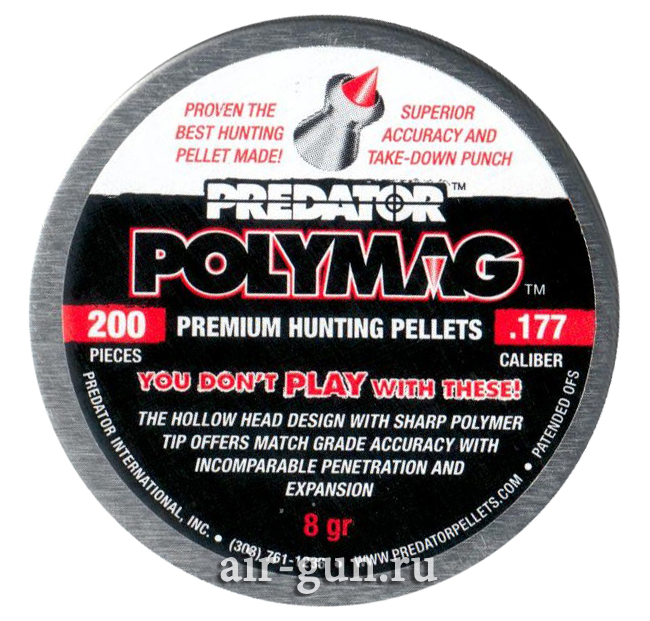 Пули пневматические PREDATOR POLYMAG 4,5 мм 8 гран (200 шт) Пули пневматические PREDATOR POLYMAG 4,5 мм 8 гран (200 шт)