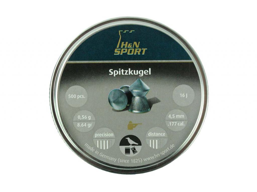 Пули пневматические H&N SpitzKugel 4,5 мм 0,56 грамма гладк. (500 шт.)