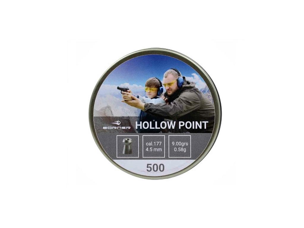 Пневматические пули Borner Hollow Point 4,5 мм 0,58 грамма (500 штук)
