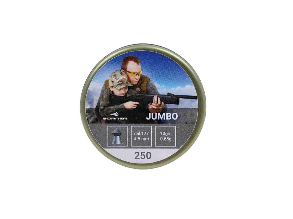 Пневматические пули Borner Jumbo 4,5 мм 0,65 грамма (250 штук)