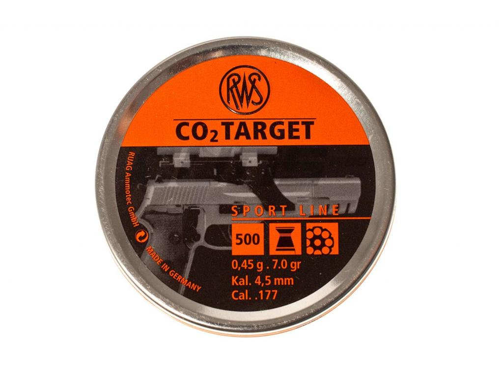 Пули пневматические RWS CO2 TARGET 4,5 мм 0,45 г (500 шт)