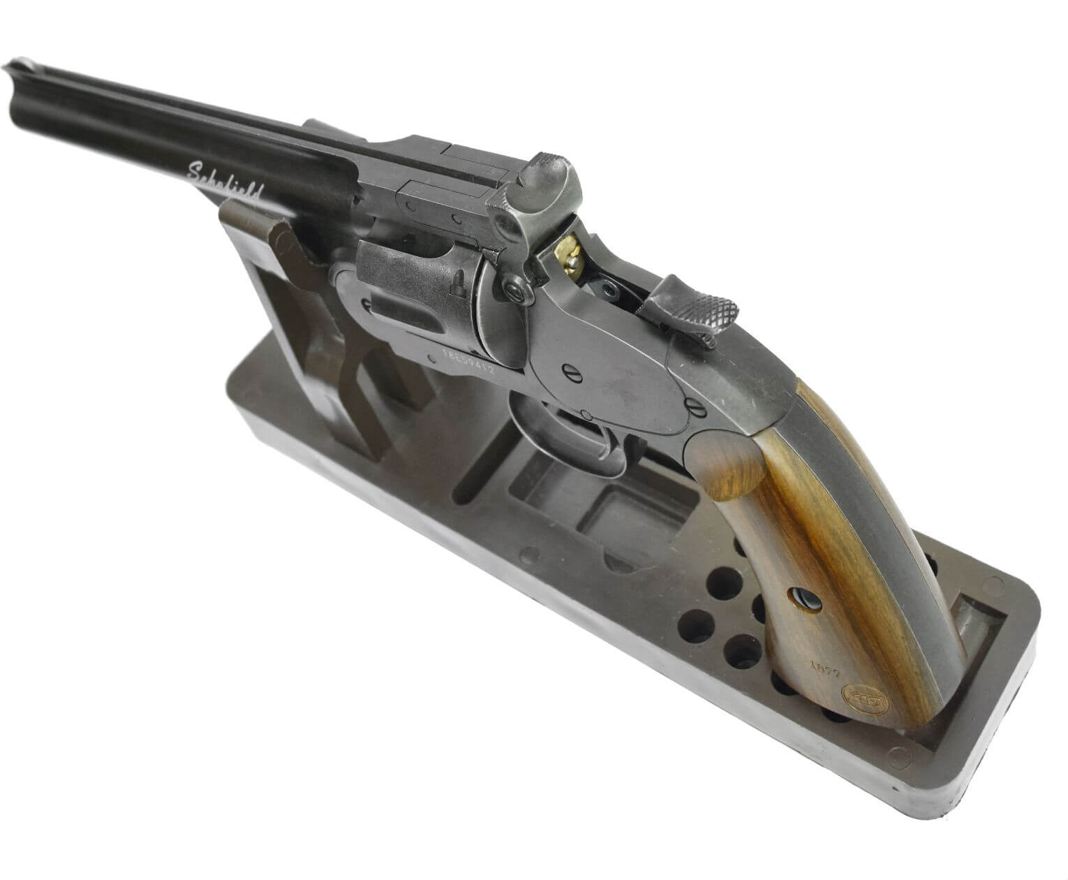 Пневматический пистолет ASG Schofield 6" Aging Black 4,5 мм Пневматический пистолет ASG Schofield 6" Aging Black 4,5 мм