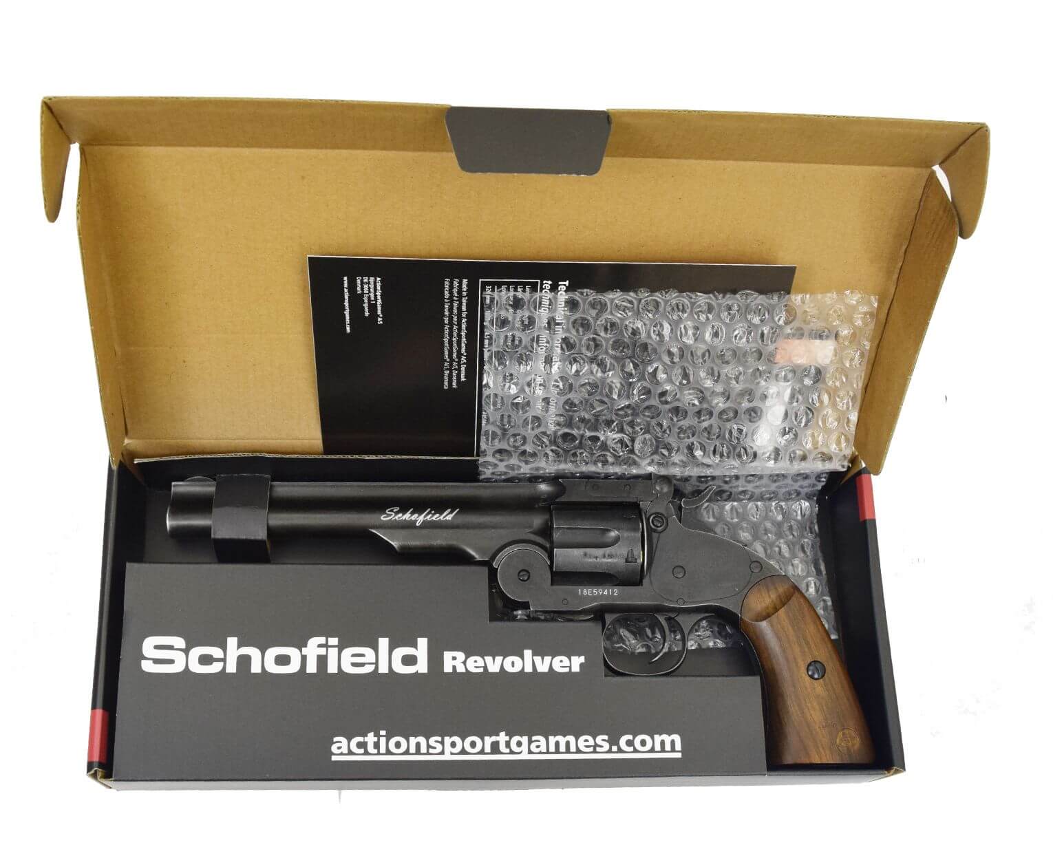 Пневматический пистолет ASG Schofield 6" Aging Black 4,5 мм Пневматический пистолет ASG Schofield 6" Aging Black 4,5 мм