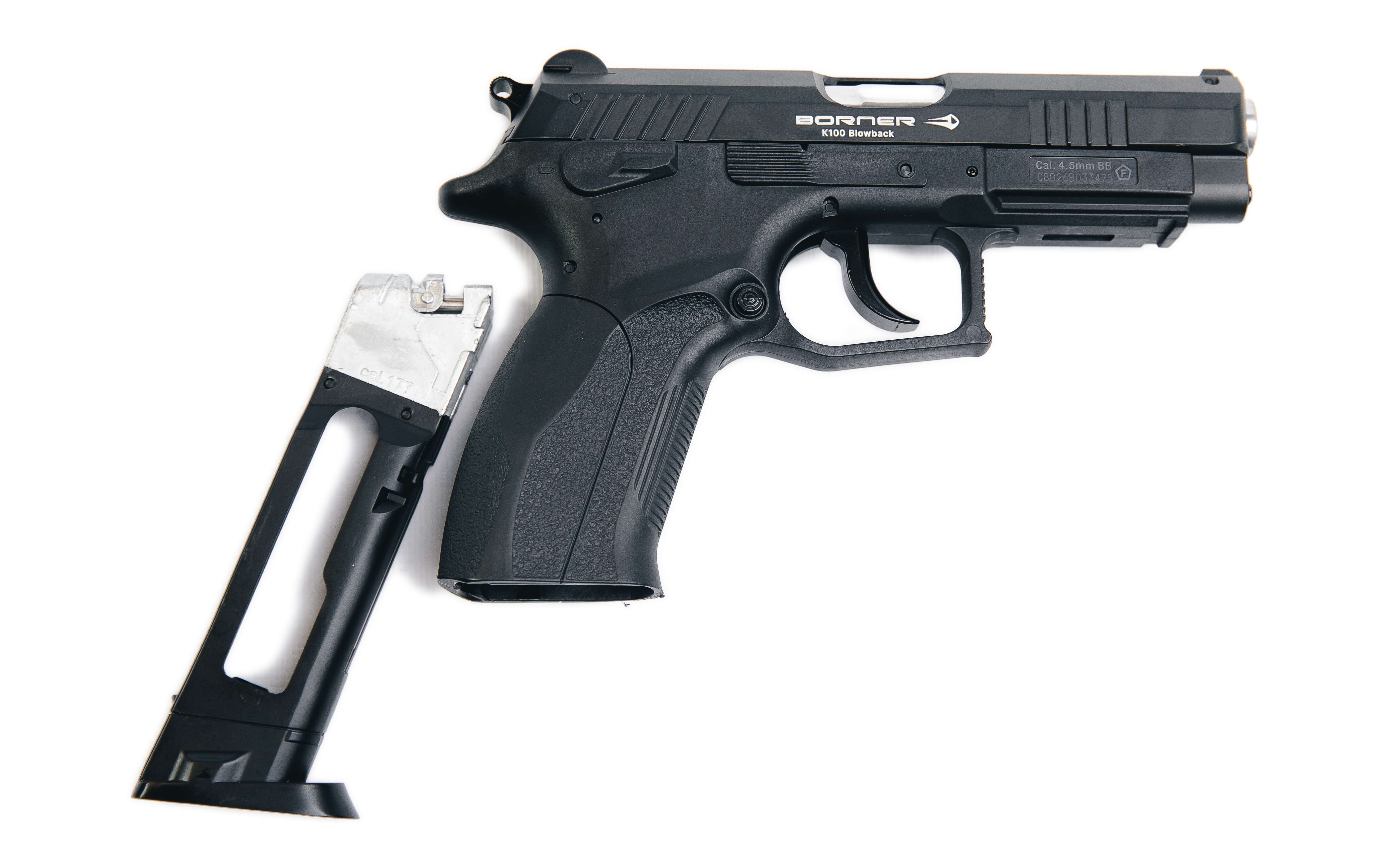 Пневматический пистолет Borner K100 blowback 4,5 мм