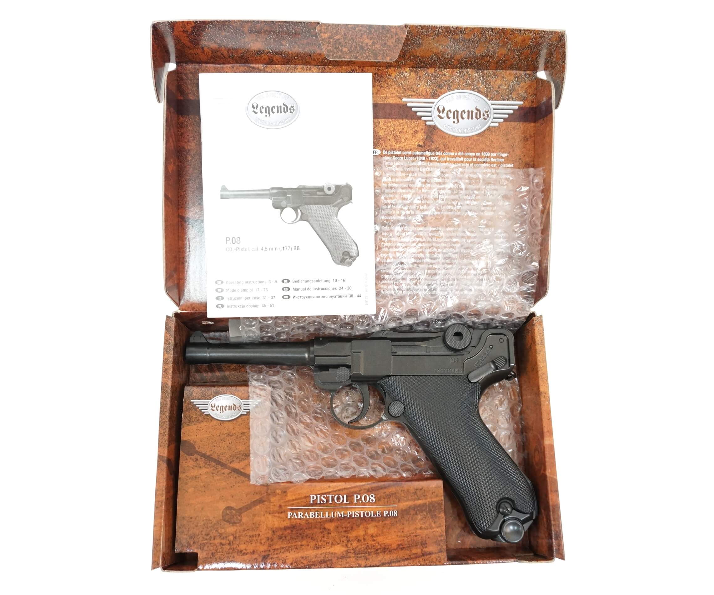 Пневматический пистолет Umarex P.08 4,5 мм Люгер Парабеллум Пневматический пистолет Umarex P.08 4,5 мм Люгер Парабеллум