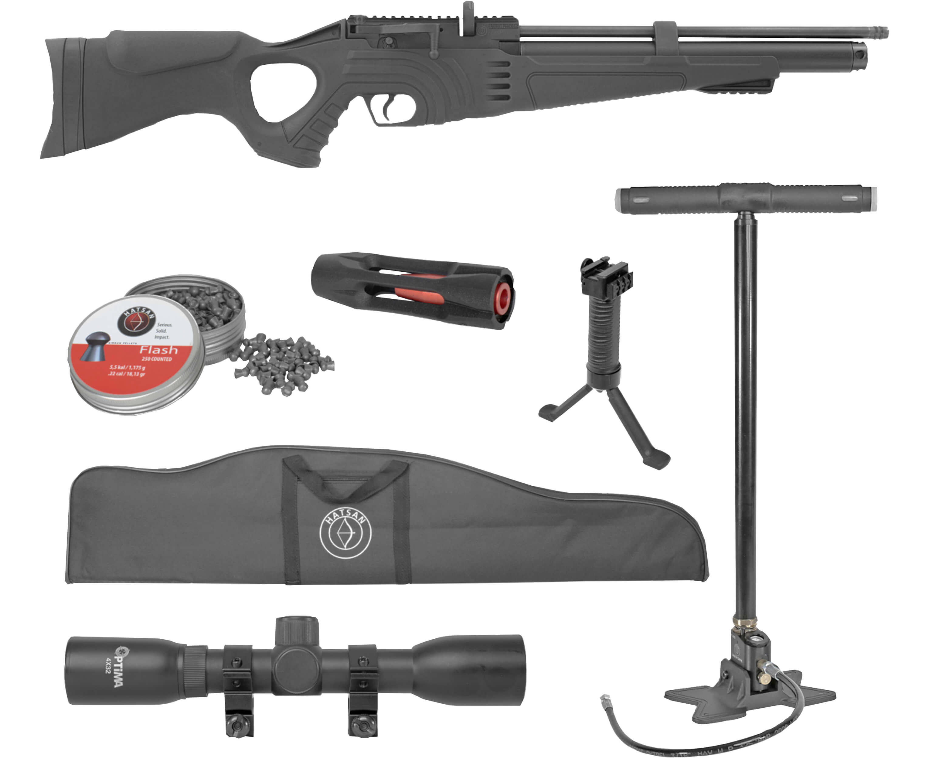 Пневматическая винтовка Hatsan FLASH 101 SET 5,5 мм Пневматическая винтовка Hatsan FLASH 101 SET 5,5 мм