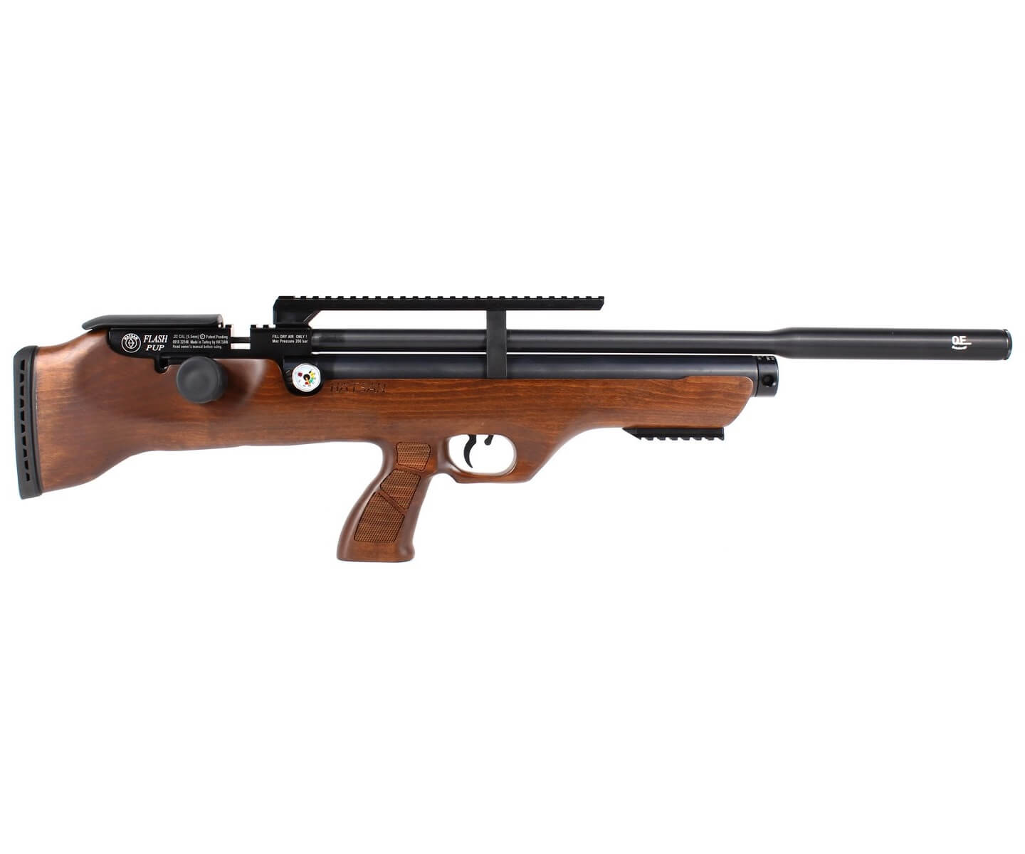 Пневматическая PCP-винтовка Hatsan FLASHPUP QE 5,5 мм, дерево Пневматическая PCP-винтовка Hatsan FLASHPUP QE 5,5 мм, дерево