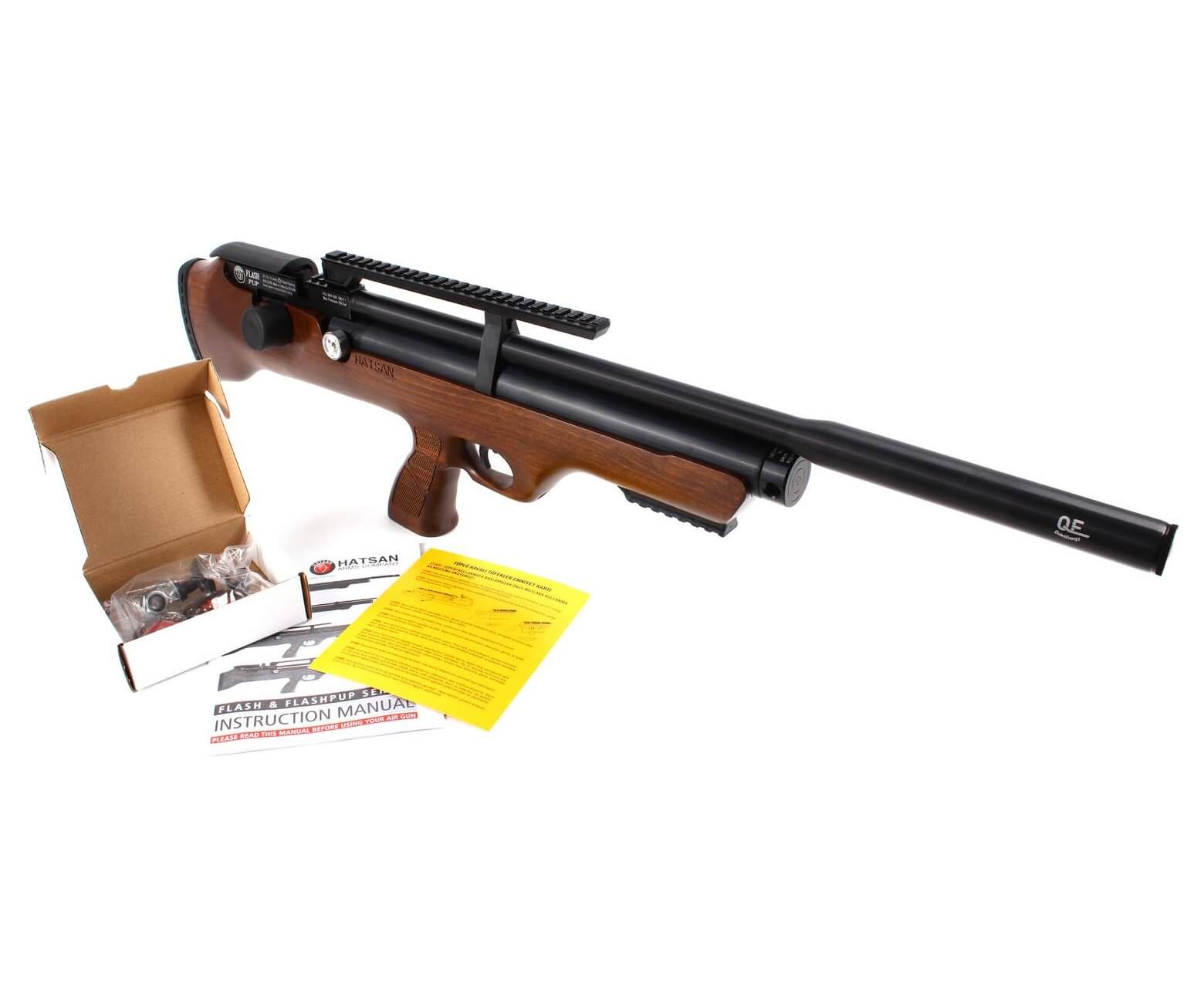 Пневматическая PCP-винтовка Hatsan FLASHPUP QE 5,5 мм, дерево Пневматическая PCP-винтовка Hatsan FLASHPUP QE 5,5 мм, дерево